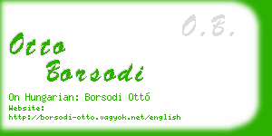 otto borsodi business card